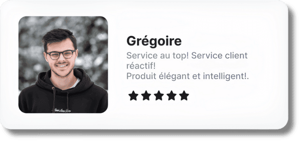Avis client Grégoire sur le bracelet connecté Harmony avec retour positif sur le service et les fonctionnalités
