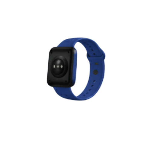 Bracelet connect&eacute; Harmony bleu vu de face montrant le capteur de suivi de sant&eacute;