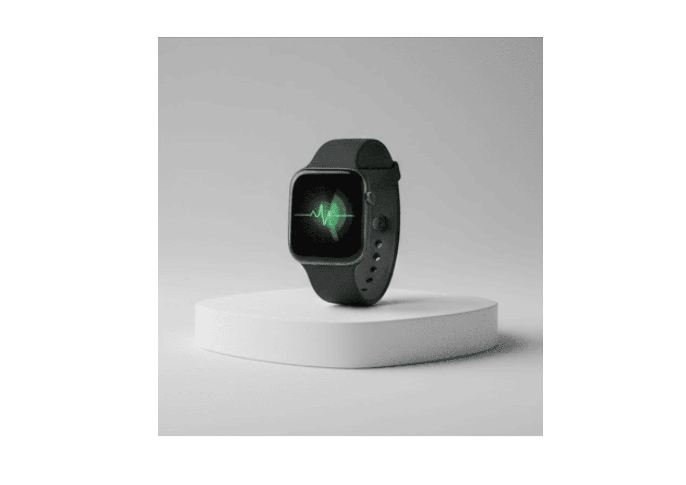 Bracelet connecté Harmony affichant un capteur de fréquence cardiaque sur fond neutre